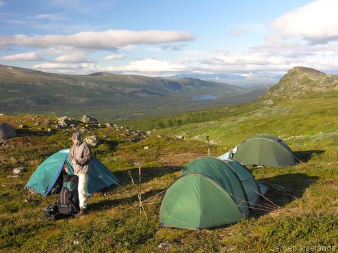 Wakker worden in Sarek. - Kungsleden wandelpad - Wandelen in Lapland - Wandelen in Zweden - Jeroen Moelands