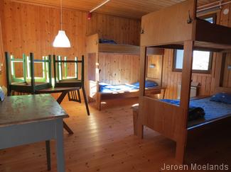 Interieur van één van de bijgebouwen van het fjällstation Saltoluokta. - Kungsleden wandelpad - Wandelen in Lapland - Wandelen in Zweden - Jeroen Moelands